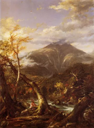 Indian Pass - Tahawus by Thomas Cole - Hand-Painted Oil Painting Reproduction