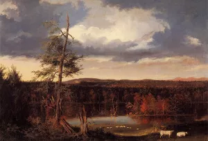Landscape, the Seat of Mr. Featherstonhaugh in the Distance by Thomas Cole Oil Painting Reproduction