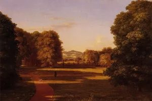 The Gardens of the Van Rensselaer Manor House by Oil Painting Reproduction