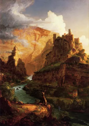 Valley of the Vaucluse by Thomas Cole - Hand-Painted Oil Painting Reproduction